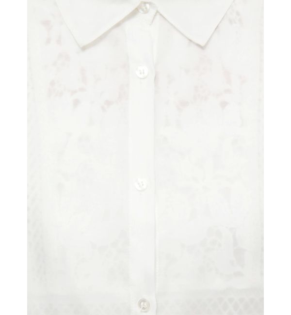 MERCURYDUO「スリットスリーブクロップドシャツ」|シャツ・ブラウス|