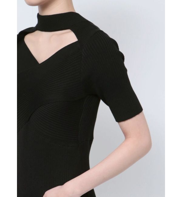 MERCURYDUO「2WAYパネルレイヤード風マーメイドニットワンピース」|ワンピース|