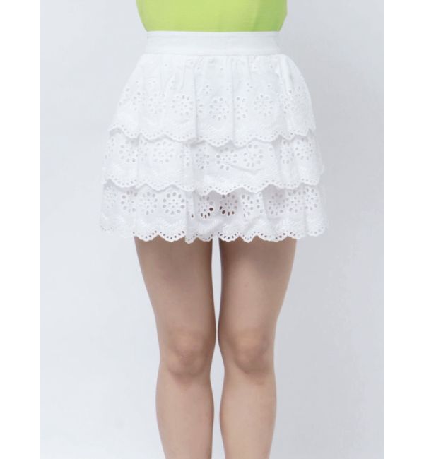 MERCURYDUO「スカラップレースティアードスカパン」|スカート|