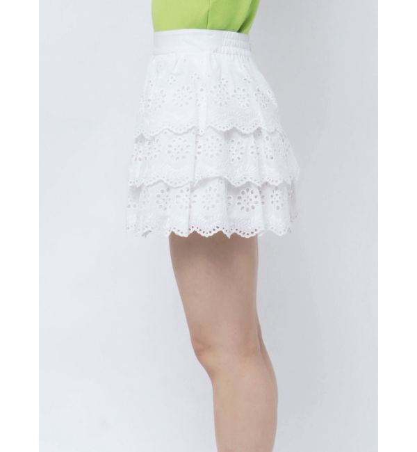 MERCURYDUO「スカラップレースティアードスカパン」|スカート|