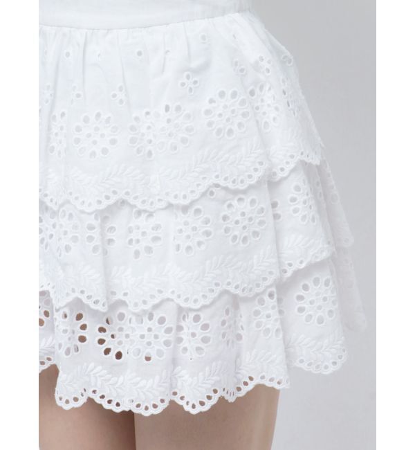 MERCURYDUO「スカラップレースティアードスカパン」|スカート|