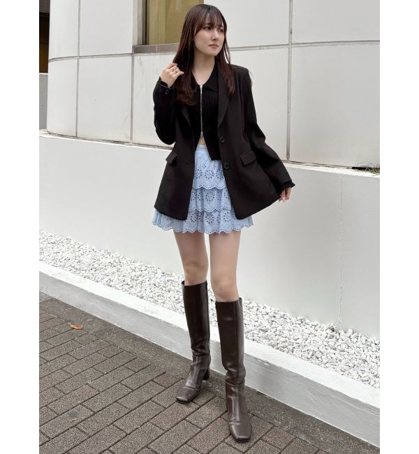 MERCURYDUO「スカラップレースティアードスカパン」|スカート|