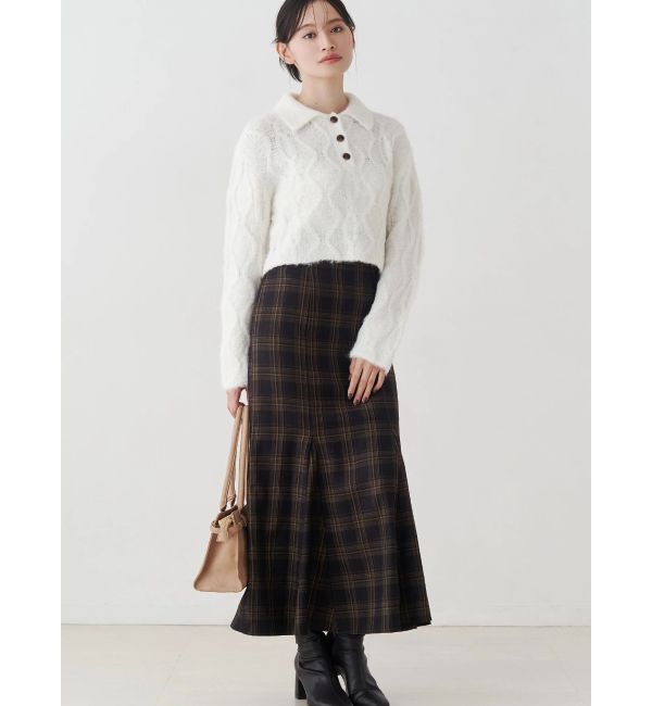 MERCURYDUO「バックレースアップストレッチマーメイドスカート」|スカート|