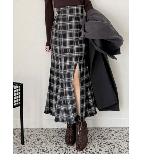 MERCURYDUO「バックレースアップストレッチマーメイドスカート」|スカート|