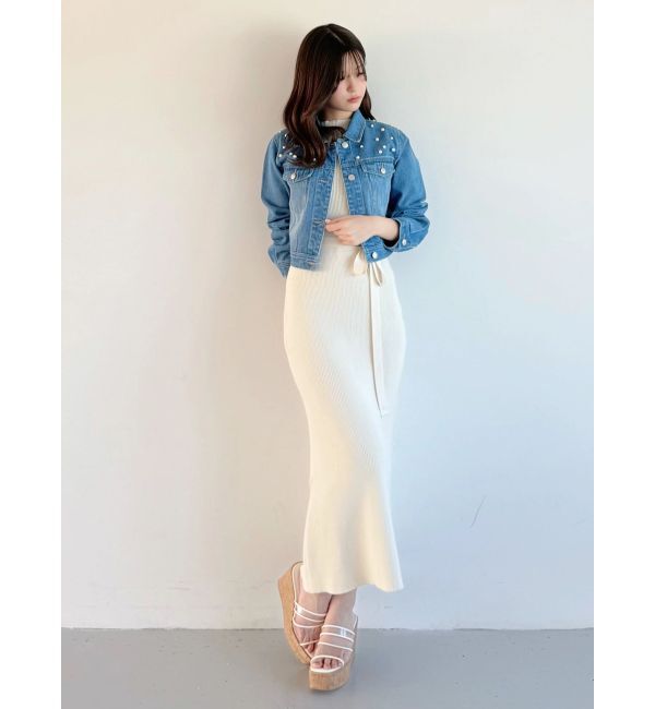 MERCURYDUO「パール付Gジャン」|デニムジャケット|