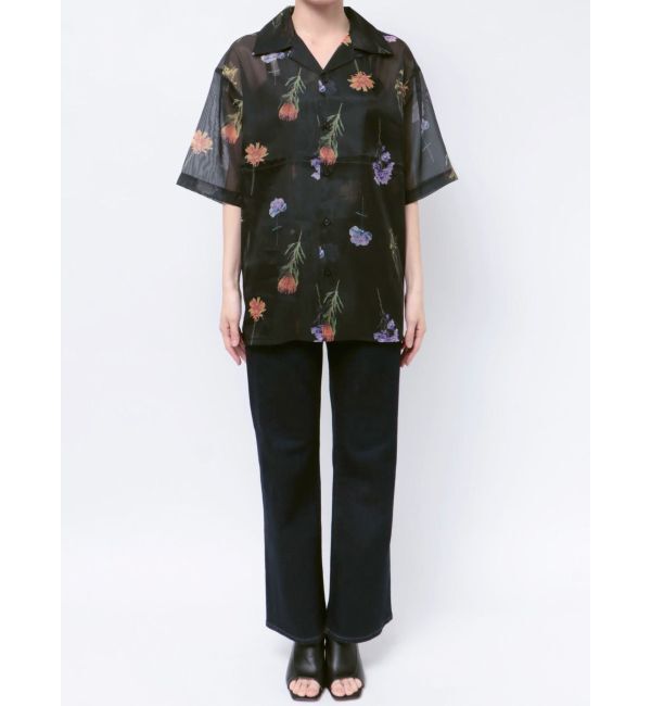 MURUA「フラワーシアーオープンカラーシャツ【WEB限定】」|シャツ・ブラウス|