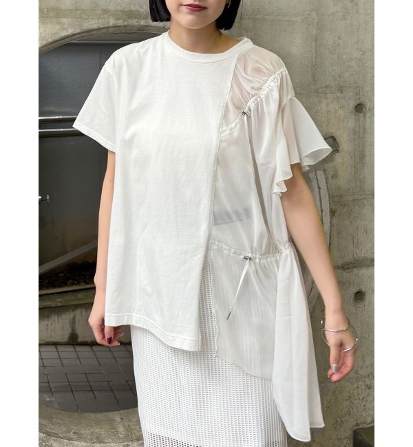 MURUA「ドッキングオーバーTシャツ」|Tシャツ・カットソー|ホワイト