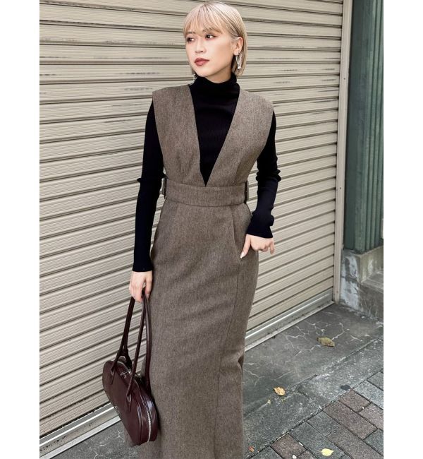 MURUA「サイドベルトマーメイドジャンパースカート」|ワンピース|