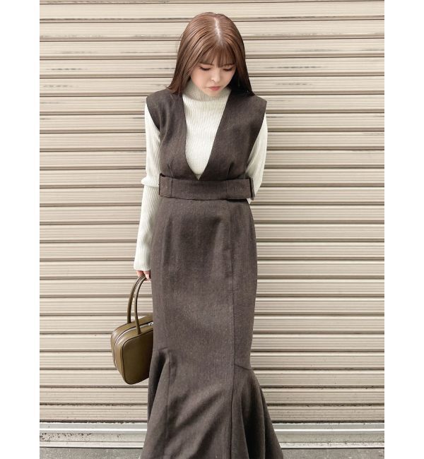MURUA「サイドベルトマーメイドジャンパースカート」|ワンピース|