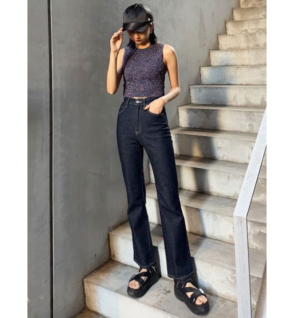 MURUA「ハイウエストヴィンテージフレアデニム」|デニム|