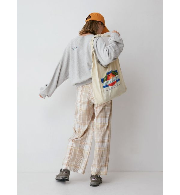 Ungrid「リネン混チェック柄パンツ」|その他|