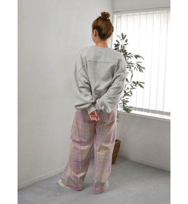 Ungrid「リネン混チェック柄パンツ」|その他|