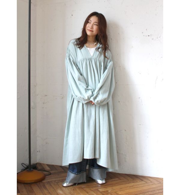 Ungrid「スリーブボリュームワンピース」|ワンピース|ブルー