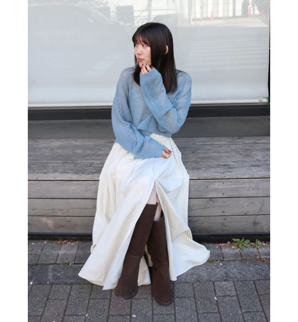 Ungrid「フェイクスウェードロングブーツ」|ロングブーツ|