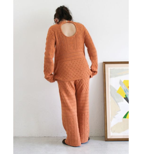 Ungrid「バックオープン透かし編みニット」|ニット・セーター|