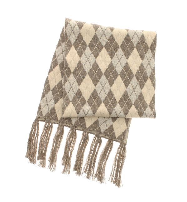 Ungrid「アーガイルニットマフラー」|マフラー|