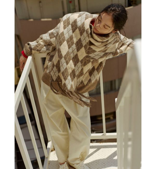 Ungrid「アーガイルニットマフラー」|マフラー|