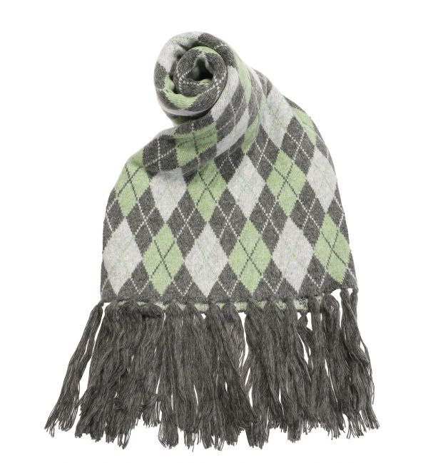 Ungrid「アーガイルニットマフラー」|マフラー|