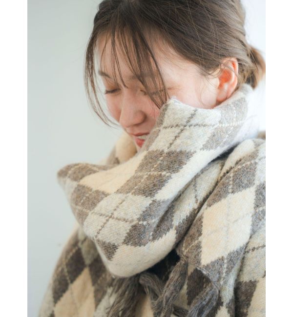 Ungrid「アーガイルニットマフラー」|マフラー|