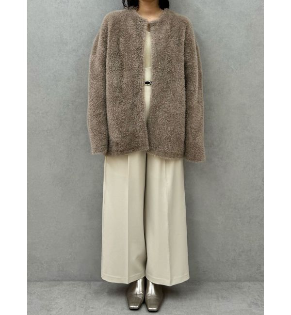 LAGUNAMOON「ミニシャギーセッケツニットカーディガン」|カーディガン|