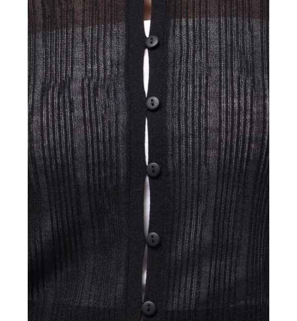 LAGUNAMOON「シャツカラーシアーニットプルオーバー」|ニット・セーター|