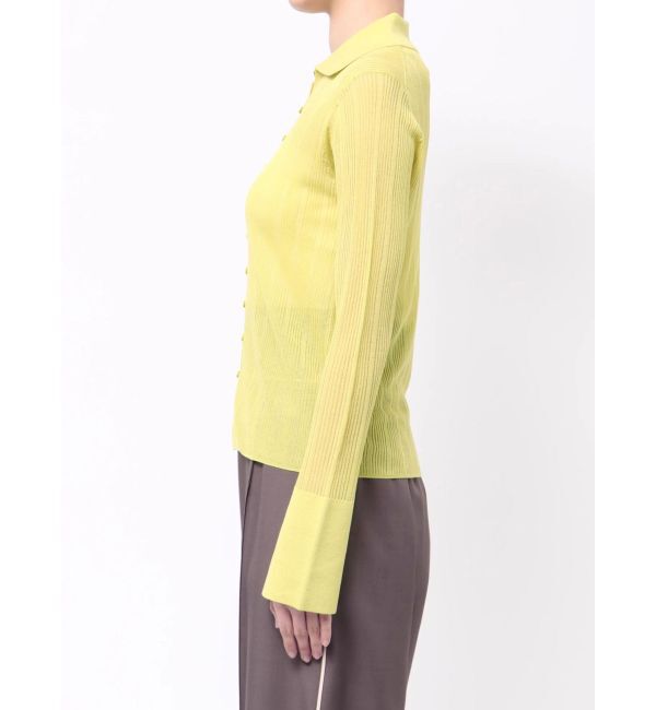 LAGUNAMOON「シャツカラーシアーニットプルオーバー」|ニット・セーター|