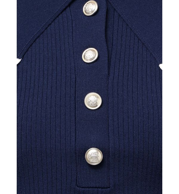 LAGUNAMOON「カラーネックラインニットプルオーバー」|ニット・セーター|