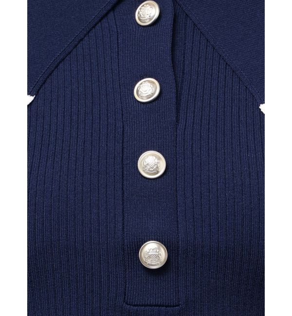 LAGUNAMOON「カラーネックラインニットプルオーバー」|ニット・セーター|