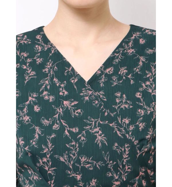 LAGUNAMOON「ドロストスリーブプリントワンピース」|ワンピース|