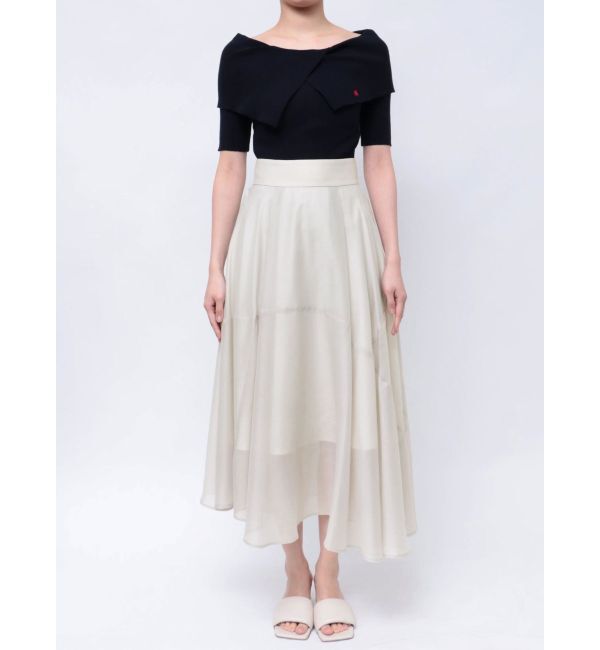 LAGUNAMOON「シアーイレヘムフレアスカート」|スカート|