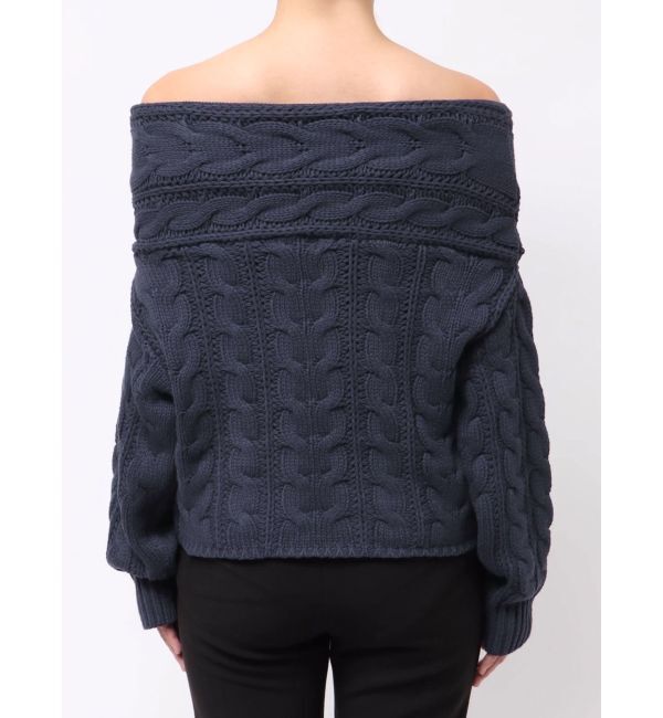 LAGUNAMOON「【POLO BCSコラボ】ケーブルオフショルニットプルオーバー」|ニット・セーター|