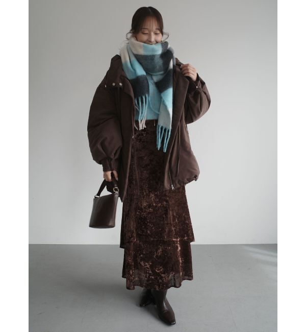 LAGUNAMOON「ストリングディティールミドルダウン」|ダウン|