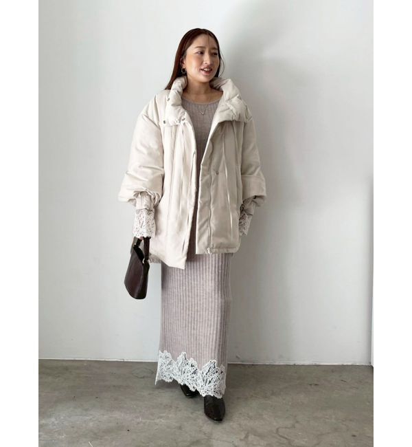 LAGUNAMOON「ストリングディティールミドルダウン」|ダウン|