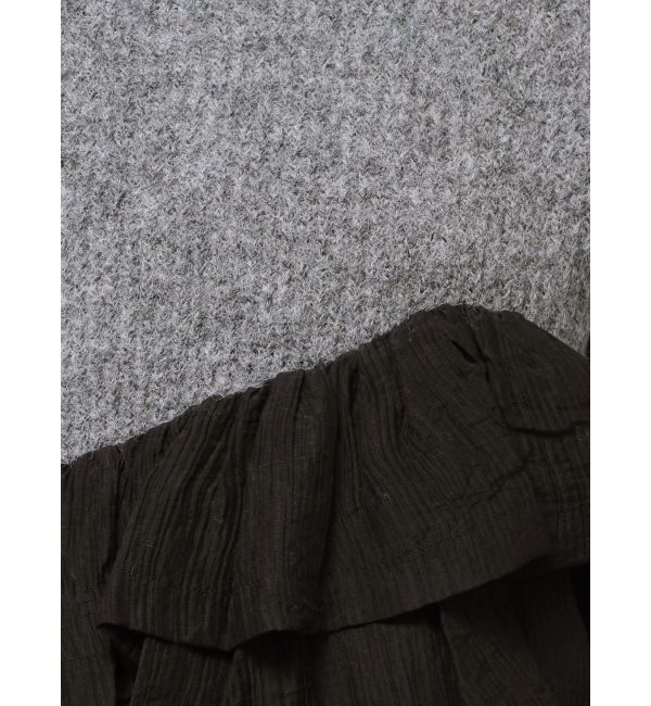 LAGUNAMOON「フリルドッキングペプラムニットプルオーバー」|ニット・セーター|