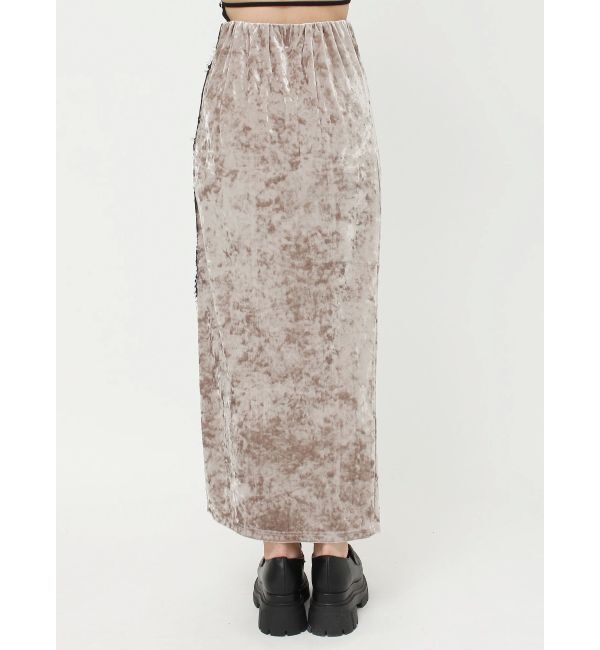 EVRIS「クラッシュベロアレーススカート」|スカート|