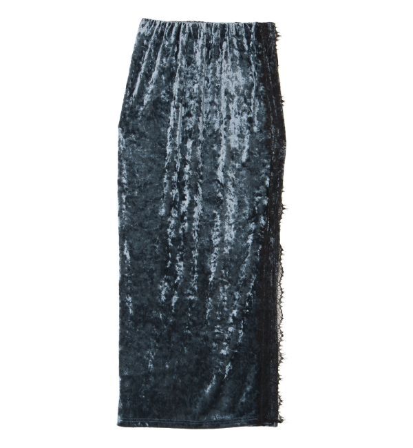 EVRIS「クラッシュベロアレーススカート」|スカート|