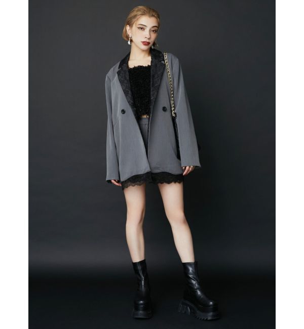 EVRIS「レースドッキングジャケット【セットアップ着用可能】」|テーラードジャケット|