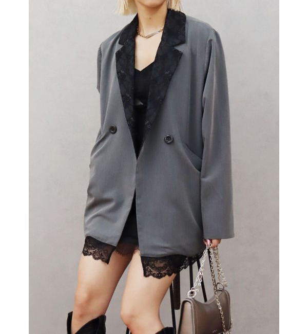 EVRIS「レースドッキングジャケット【セットアップ着用可能】」|テーラードジャケット|