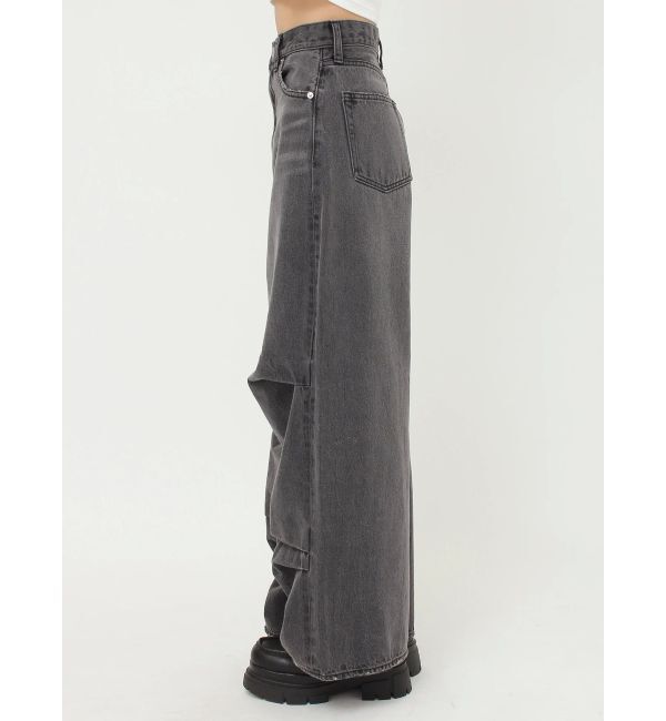 EVRIS「ニータックワイドデニムパンツ」|デニム|