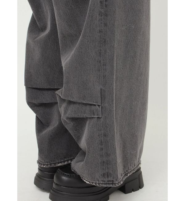 EVRIS「ニータックワイドデニムパンツ」|デニム|