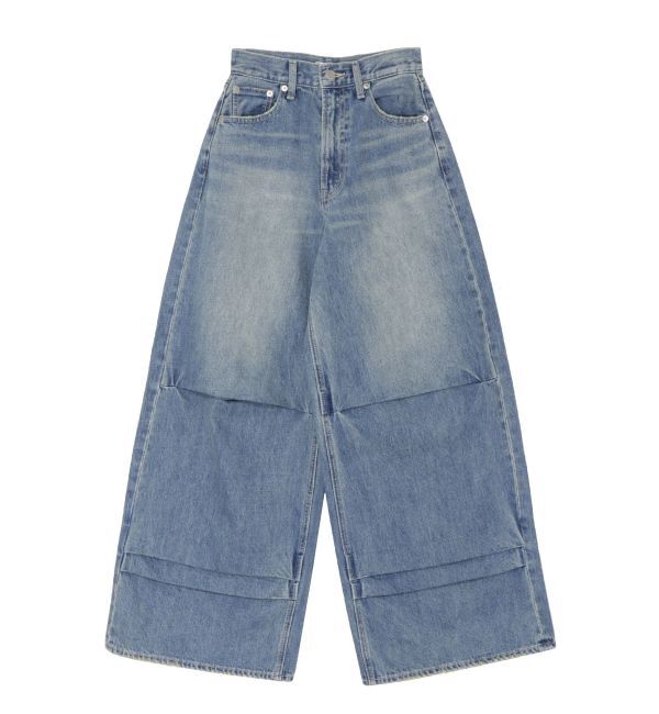 EVRIS「ニータックワイドデニムパンツ」|デニム|