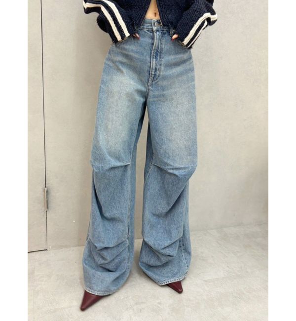 EVRIS「ニータックワイドデニムパンツ」|デニム|