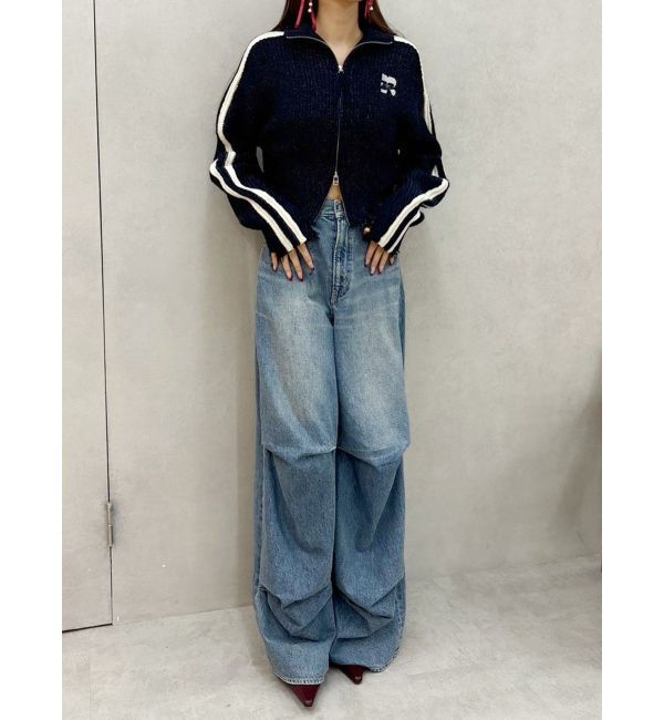 EVRIS「ニータックワイドデニムパンツ」|デニム|