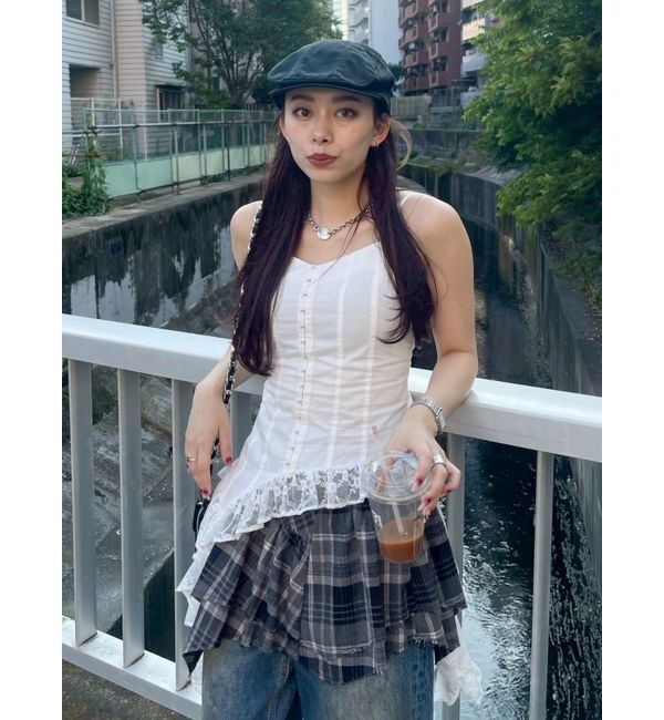 EVRIS「レースフリルキャミソール」|キャミソール|