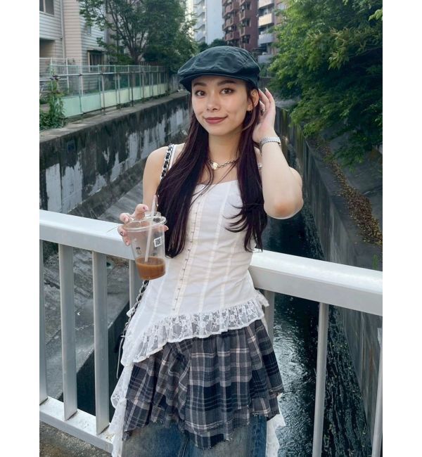 EVRIS「レースフリルキャミソール」|キャミソール|