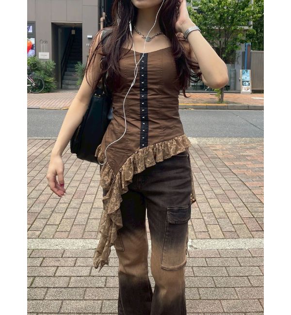 EVRIS「レースフリルキャミソール」|キャミソール|