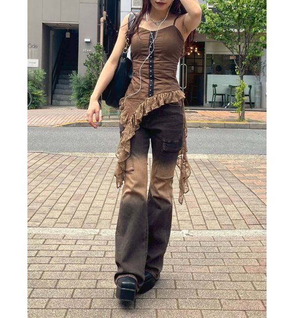 EVRIS「レースフリルキャミソール」|キャミソール|