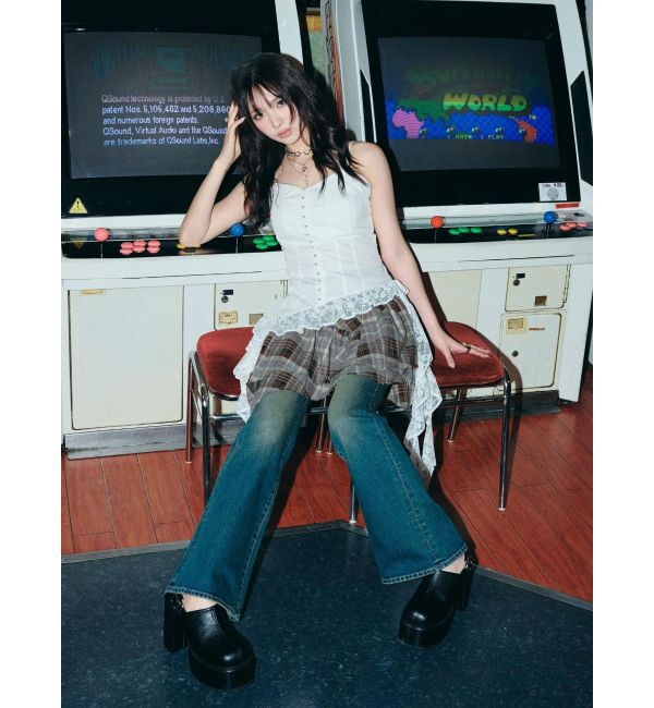 EVRIS「レースフリルキャミソール」|キャミソール|