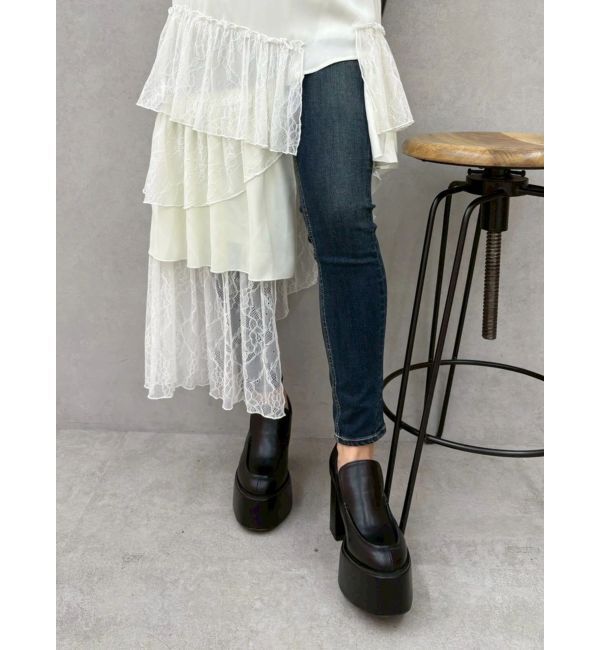 EVRIS「レッグウォーマーセットチャンキーヒールローファー」|その他|