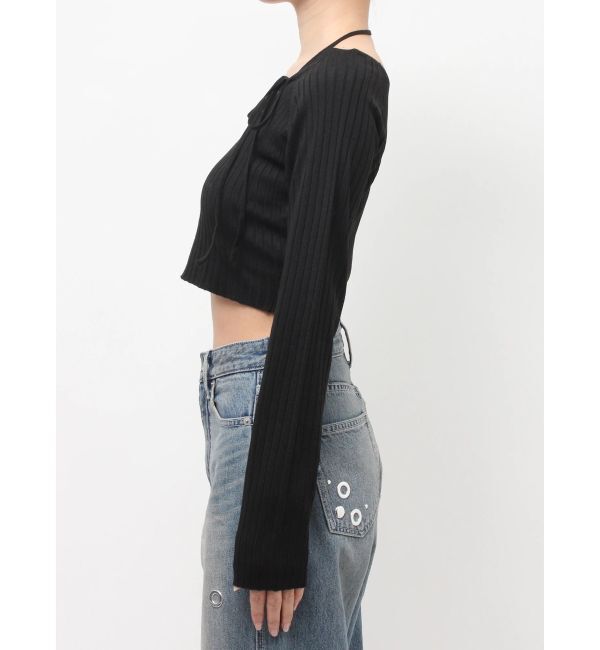 EVRIS「ストラップデザインリブニットトップス」|ニット・セーター|